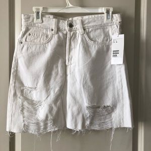 White Denim Skirt